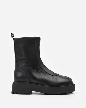 Flattered - Alma Leather Boot - Black