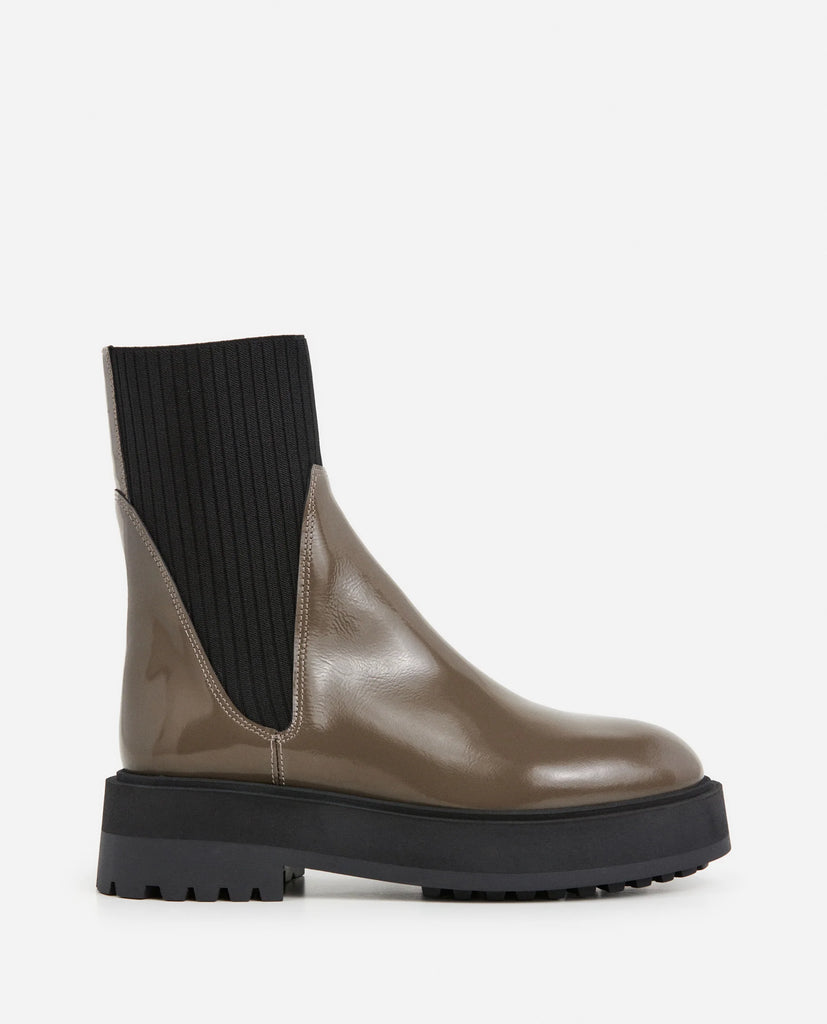 Flattered - Aurora Leather Boot - Khaki