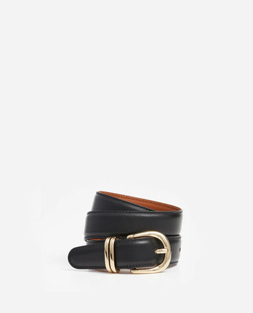 Flattered - Beatrice Belt - Black Leather