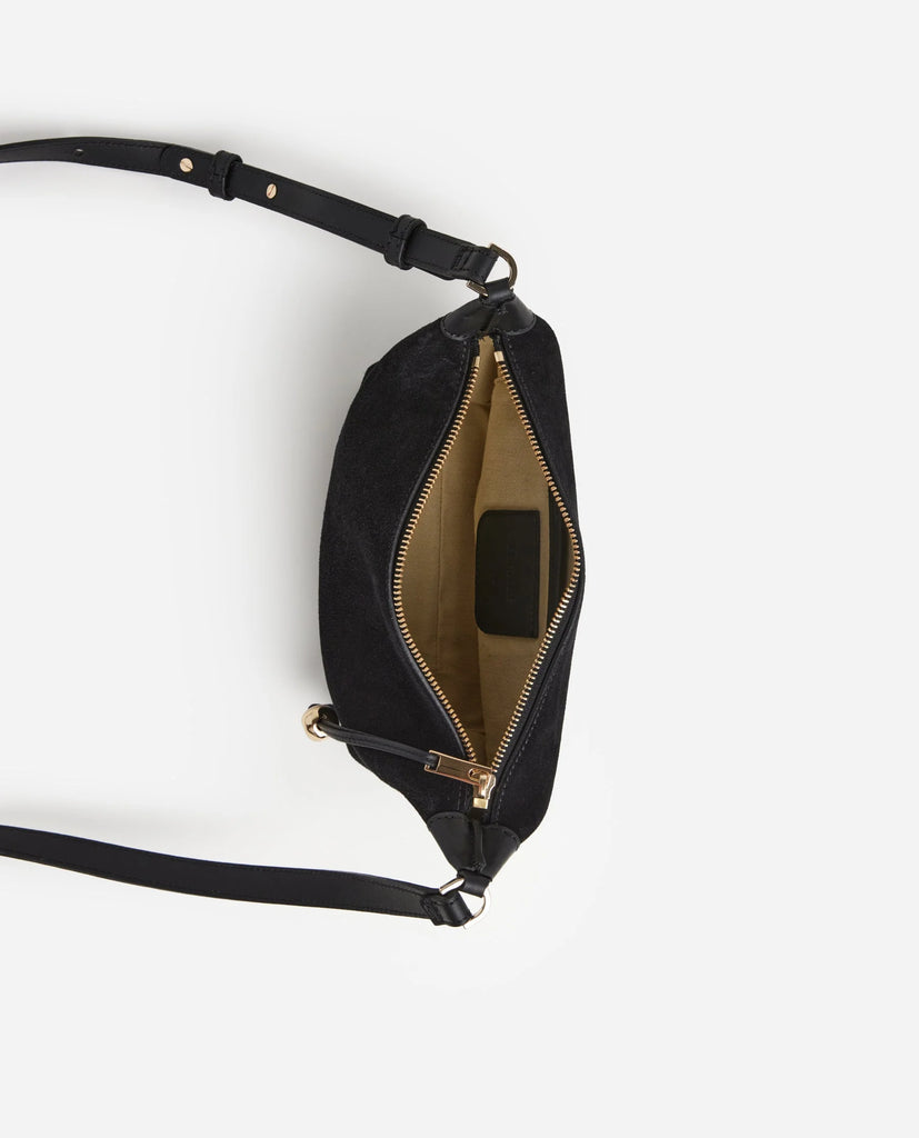 Flattered - Ru Crossbody Bag – Suede Black -