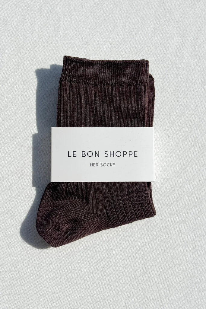 Le Bon Shoppe - Her Socks – Coffee -