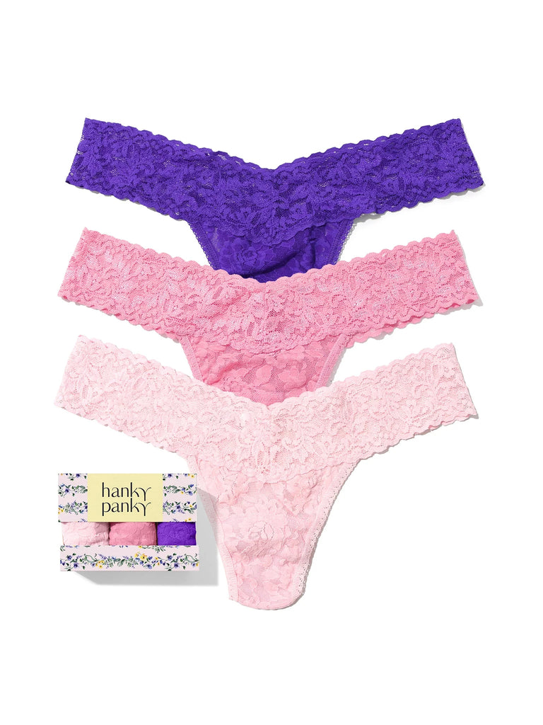 Hanky Panky - Original Thong – Multi 3 Pack - Heirloom O S