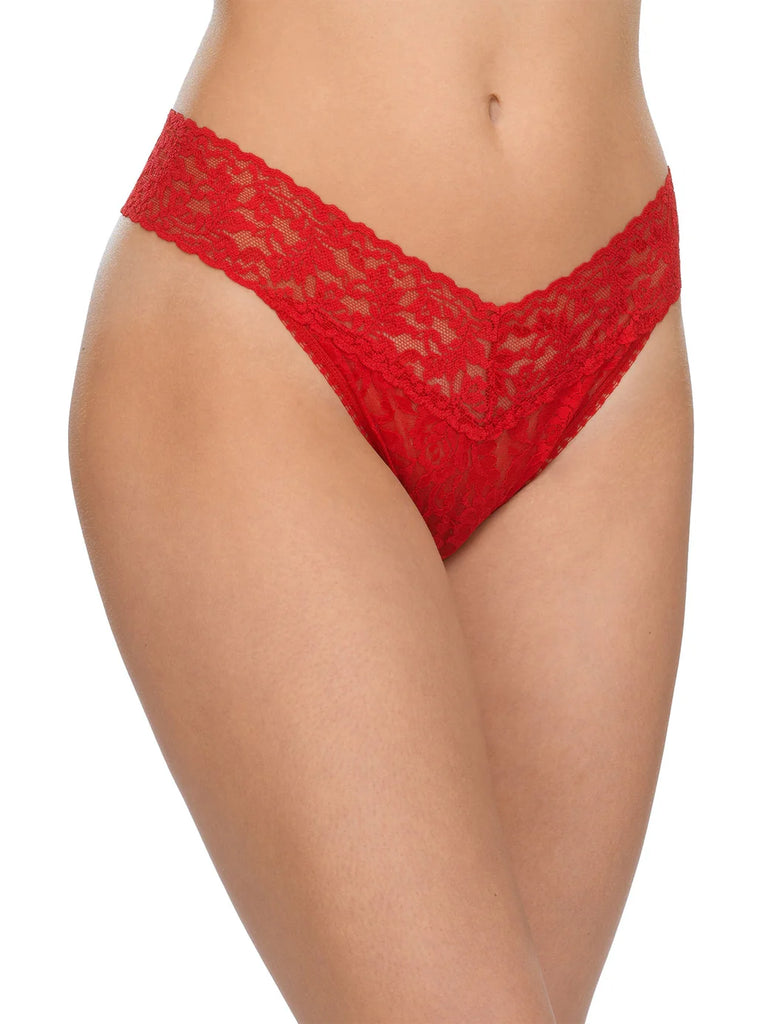 Hanky Panky - Original Rise Lace Thong - Red O S