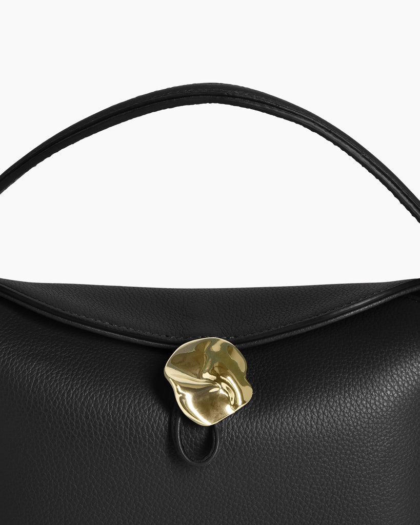 Flattered - Hanna Mini Bag – Grained Leather Black -
