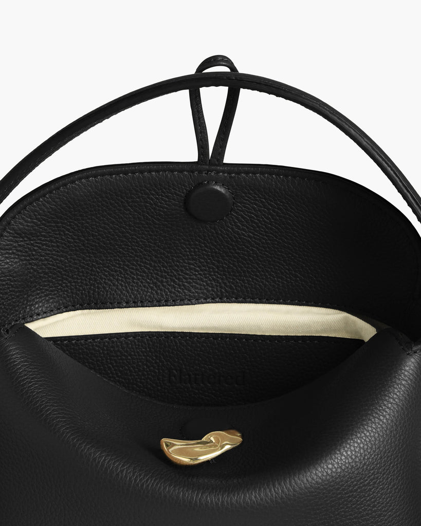 Flattered - Hanna Mini Bag – Grained Leather Black -