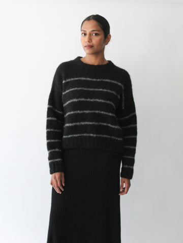 Sattva by Sarah - Stripe Crew - Black Grey