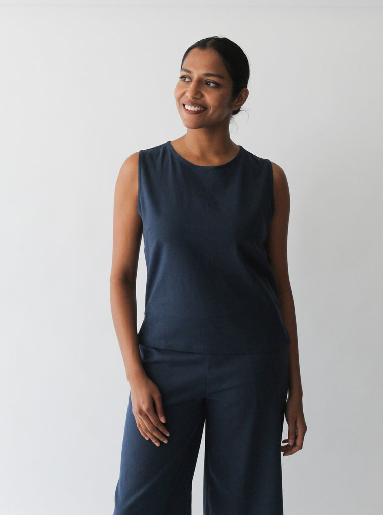 Sattva by Sarah - Shell Top - Navy