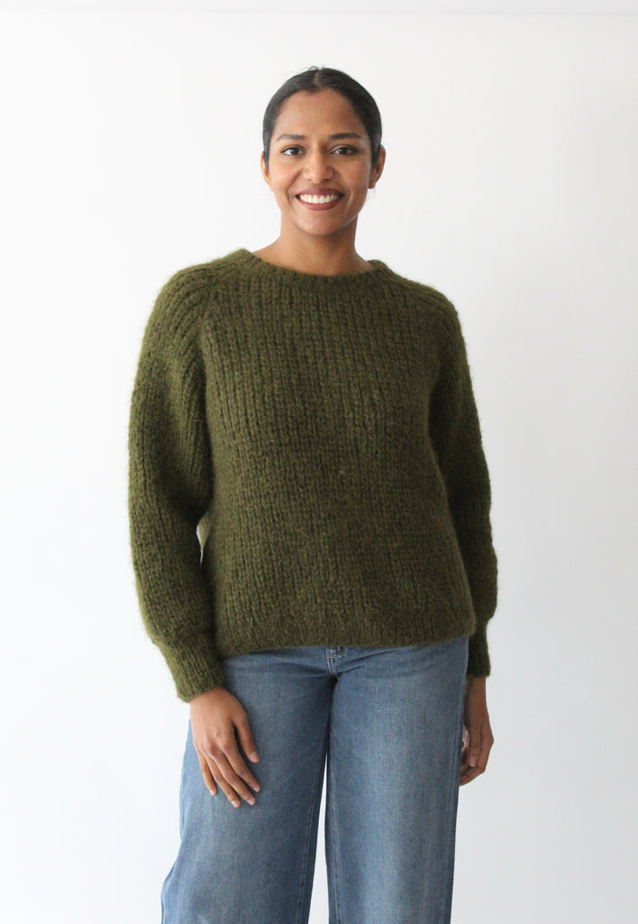 Sattva by Sarah - White Point Sweater - Green