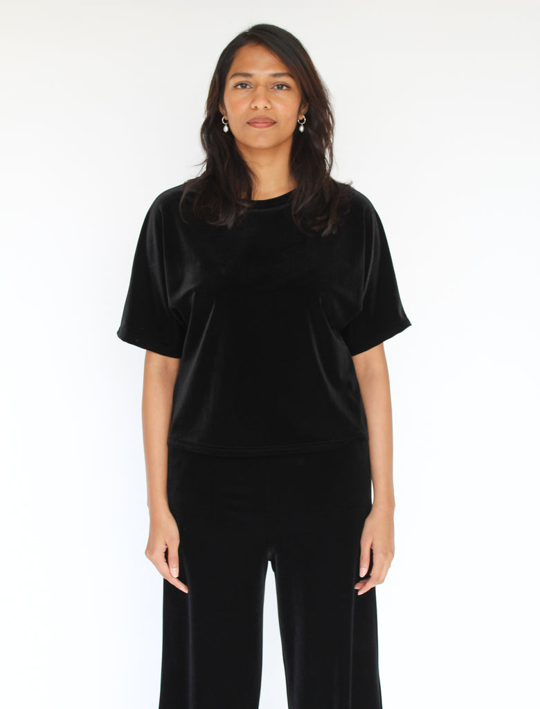 Sattva by Sarah - Velvet Everyday Crop Blouse -