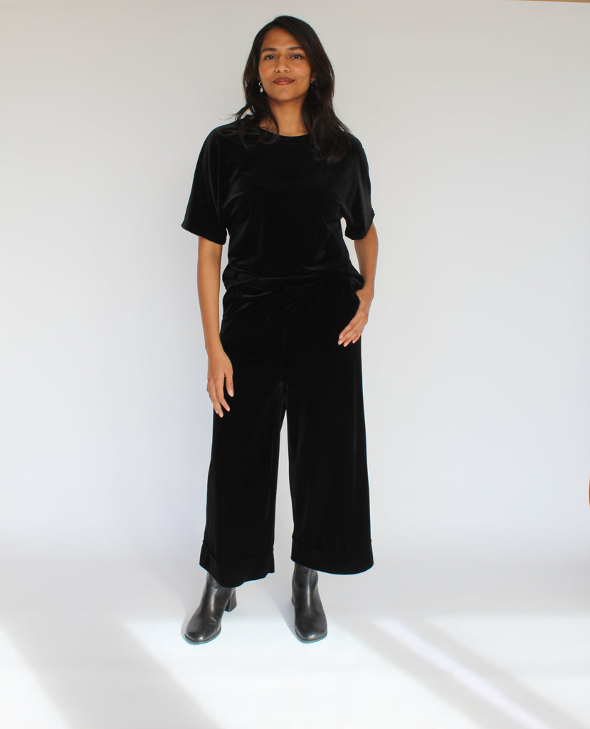 Sattva by Sarah - Velvet Culottes - Black