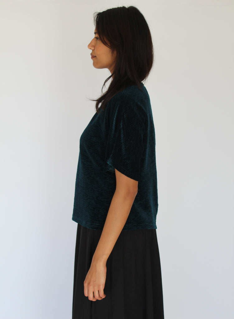 Sattva by Sarah - Velvet Everyday Crop Blouse -