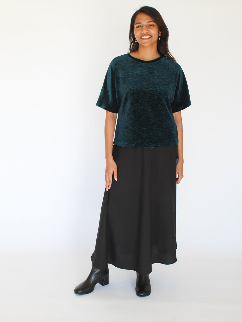 Sattva by Sarah - Velvet Everyday Crop Blouse -