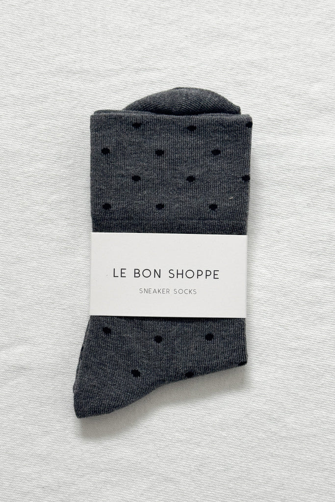 Le Bon Shoppe - Sneaker Socks – Charcoal Black -