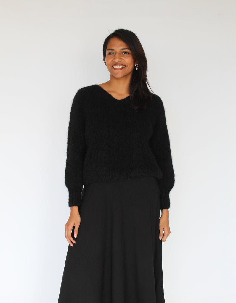 Sattva by Sarah - LuLu V-Neck Sweater - Black
