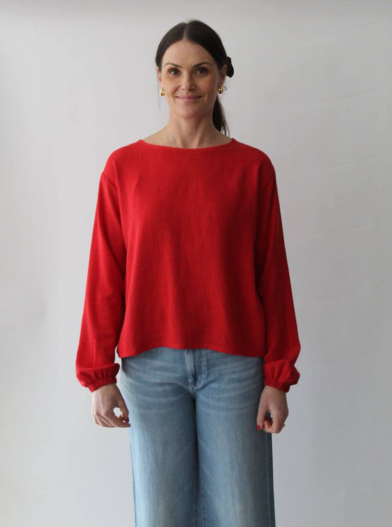 Sattva by Sarah - Boxy Blouse - Red