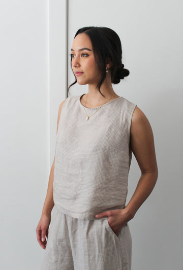 Sattva by Sarah - Utopia Shell Top - Natural