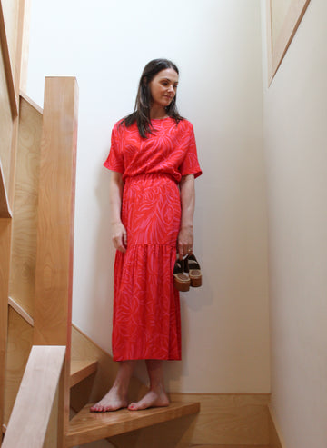 Sattva by Sarah - Paris Skirt - Red Fuchsia