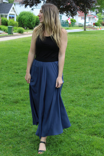 Sattva by Sarah - Long Skirt - Navy