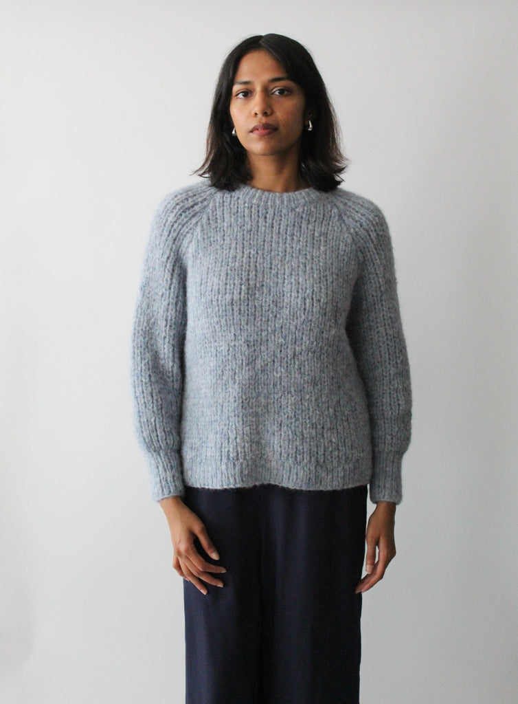 Sattva by Sarah - White Point Sweater - Light Blue