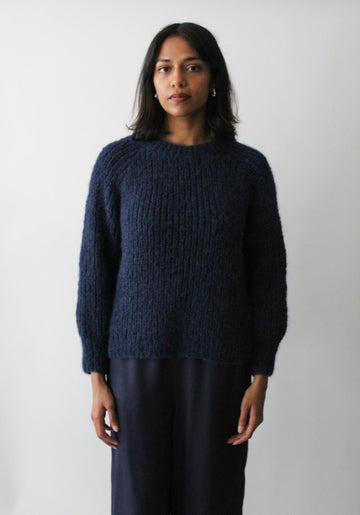 Sattva by Sarah - White Point Sweater - Navy