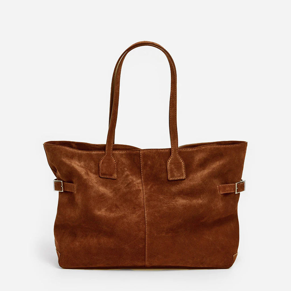 Flattered - Lesley Tote Bag – Suede Bourbon -