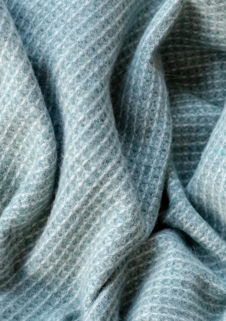 TBCo - Recycled Wool Waffle Blanket in Sage -