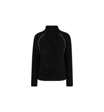 Mos Mosh - Zora Bead High Neck Sweater - Black