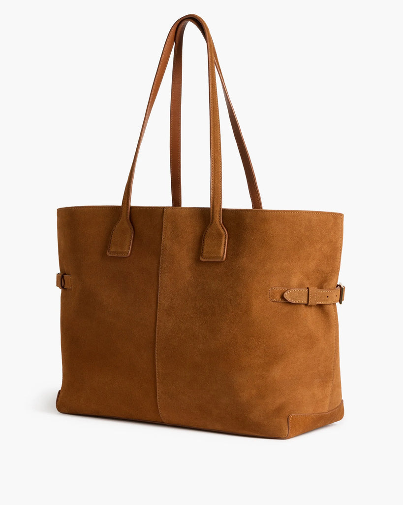 Flattered - Lesley Tote Bag – Suede Bourbon -