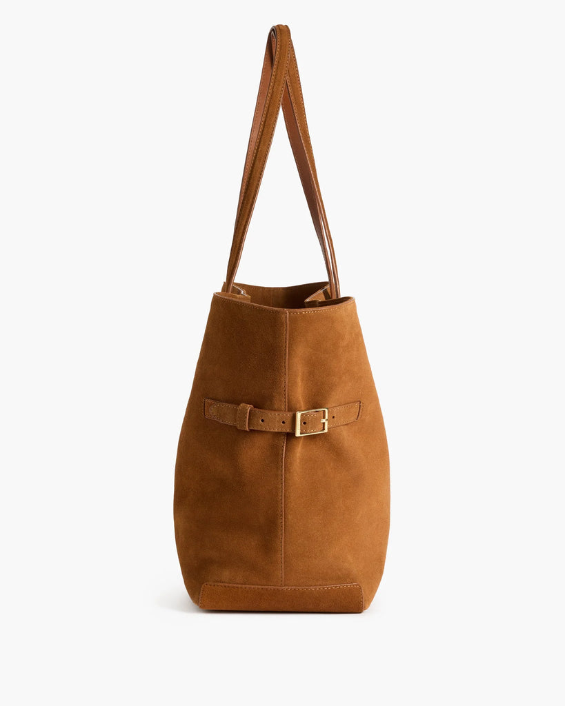 Flattered - Lesley Tote Bag – Suede Bourbon -