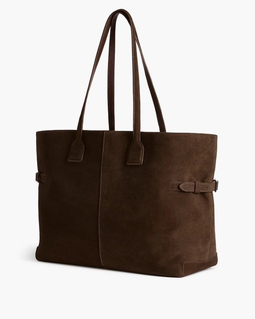 Flattered - Lesley Tote Bag – Suede Chocolate -