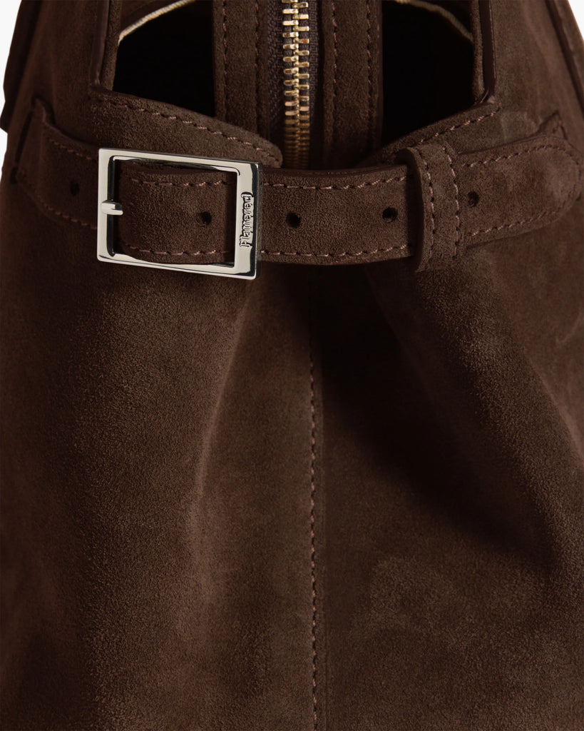 Flattered - Lisa Bowler Bag – Suede Chocolate -