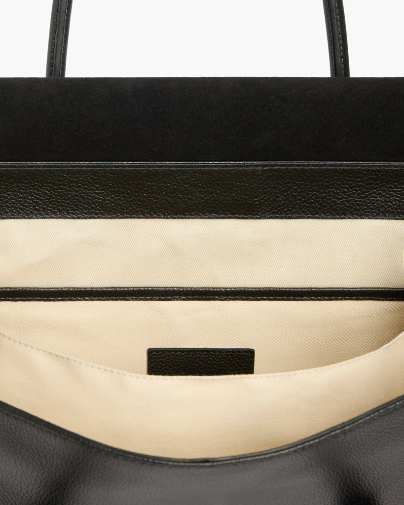 Flattered - Lydia Tote Bag – Grained Leather Black -