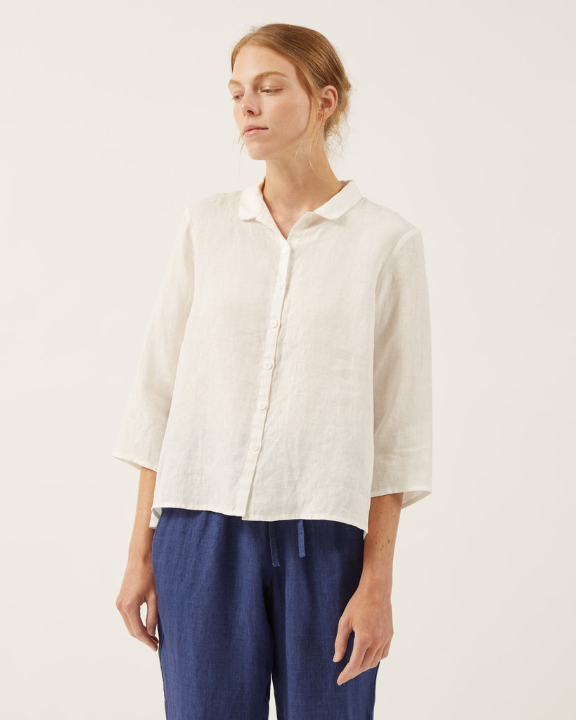 Naif - Pippa Linen Blouse - White