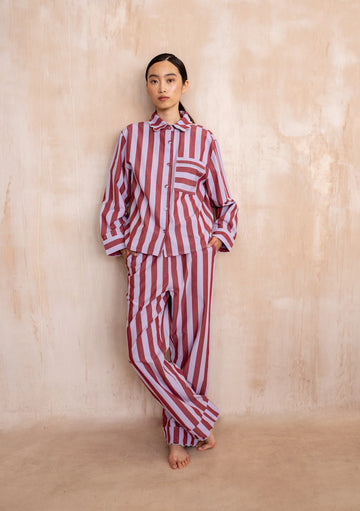 TBCo - Cotton Pyjamas - Lilac Stripe