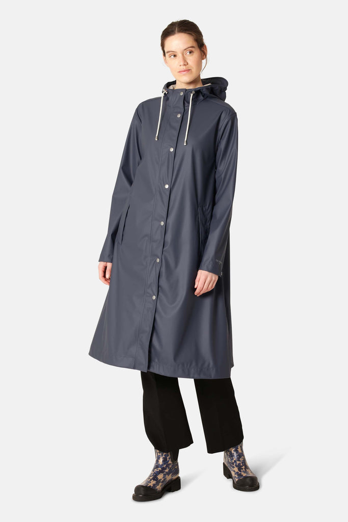Ilse Jacobsen - Long Rain Jacket - Ombre Blue