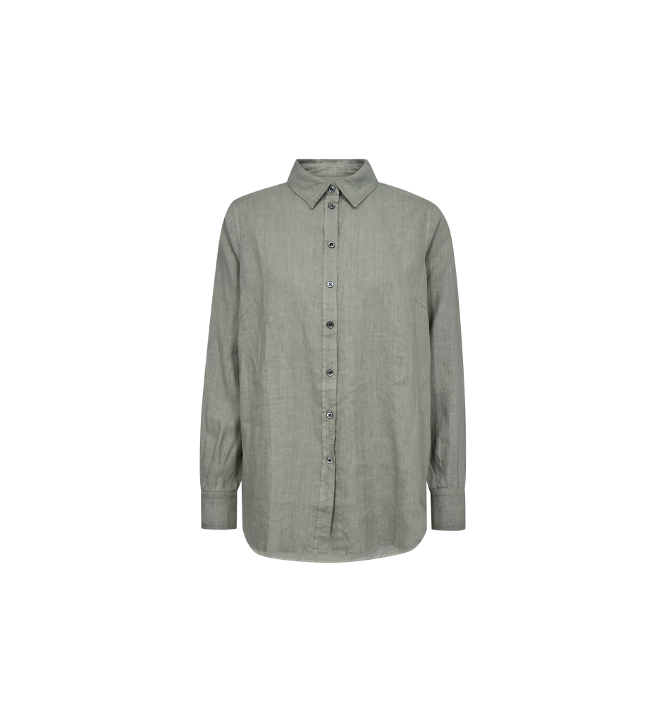 Mos Mosh - Karli Linen Shirt - Shadow