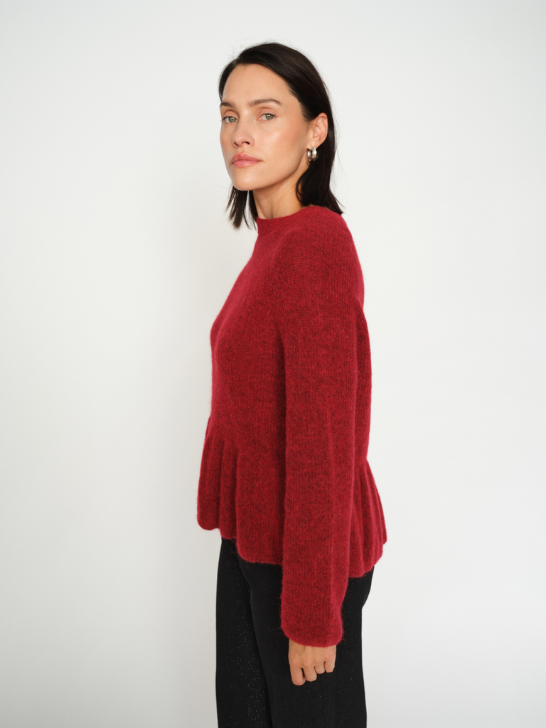 Mos Mosh - Thora O-Neck Frill Knit -