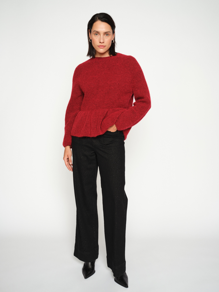 Mos Mosh - Thora O-Neck Frill Knit -