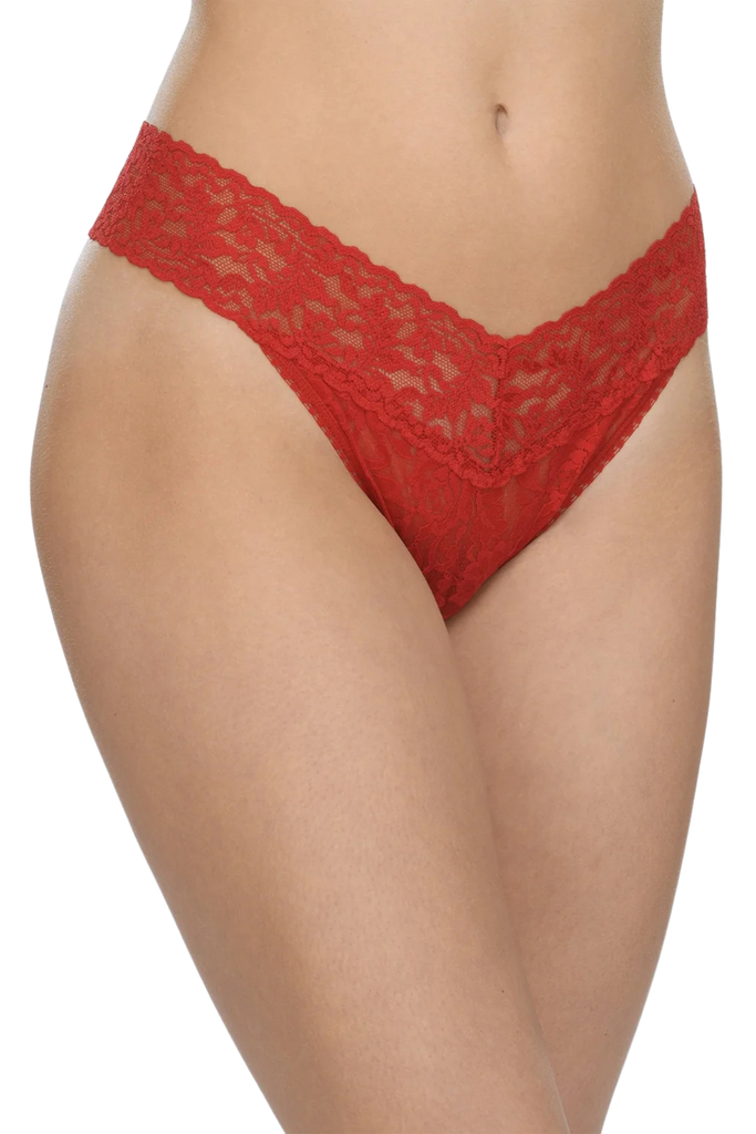 Hanky Panky - Original Rise Lace Thong - Red O S