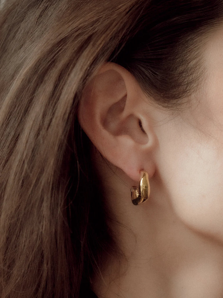 Vimeria - Ripple Hoops - Gold Vermeil