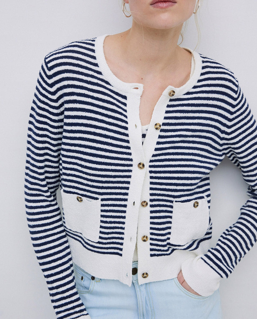 Yerse - Striped Cardigan -