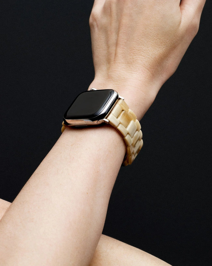 Machete - Apple Watch Band in Alabaster with Black Hardware -