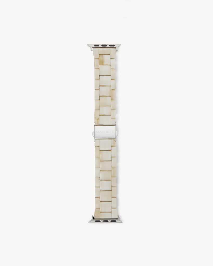 Machete - Apple Watch Band in Alabaster with Silver Hardware -