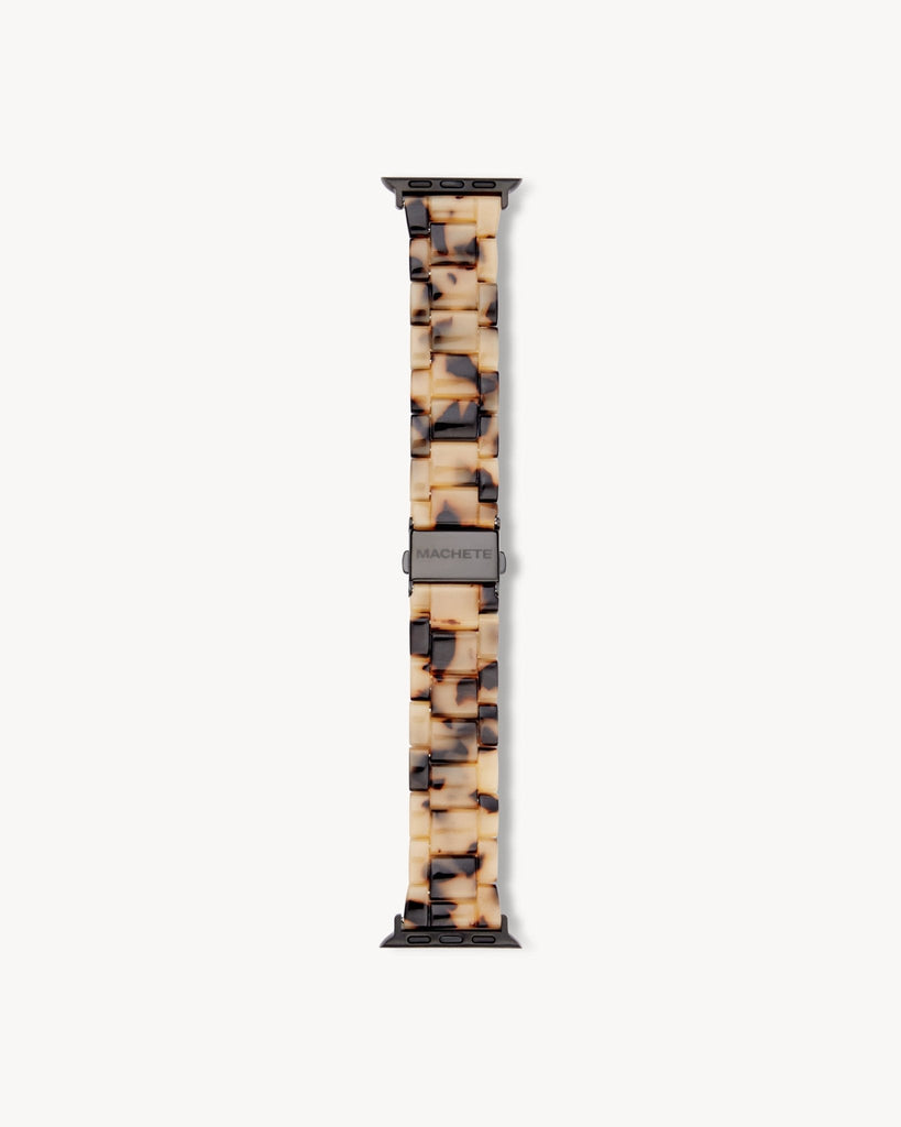 Machete - Apple Watch Band in Blonde Tortoise with Black Hardware -
