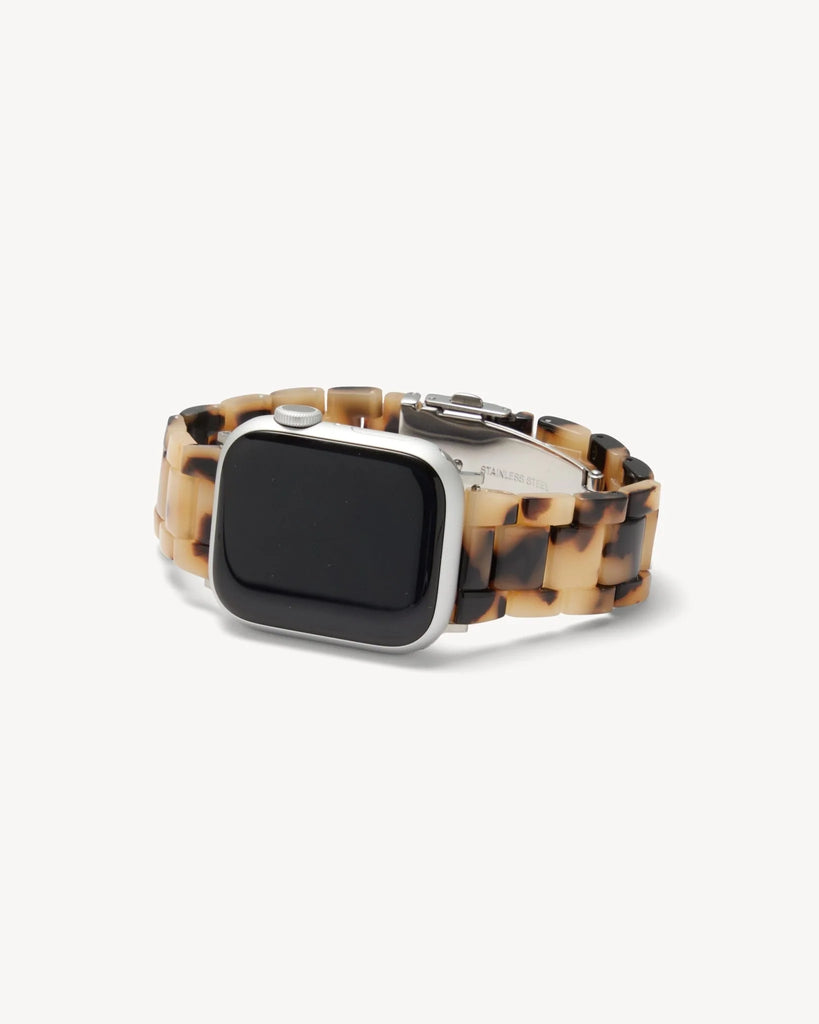 Machete - Apple Watch Band in Blonde Tortoise with Silver Hardware -