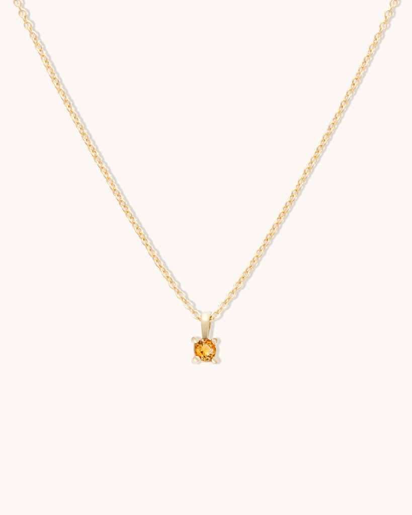 Leah Alexandra - Birthstone Necklace - Gold & Citrine