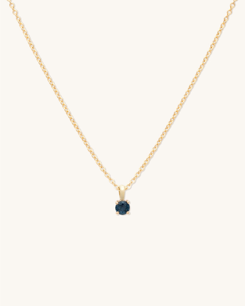 Leah Alexandra - Birthstone Necklace - Gold & Sapphire