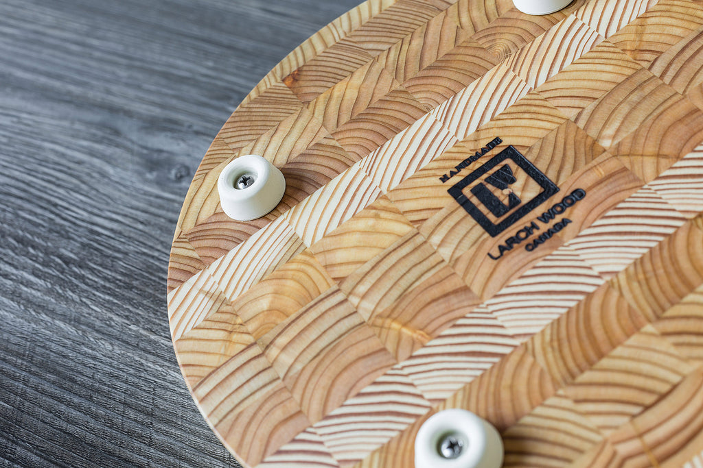 Larch Wood Canada - Round Cheese Board -