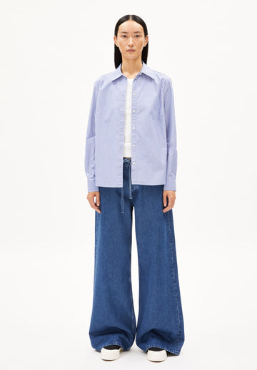 ARMEDANGELS - Louilaa Striped Blouse - Lapis Blue