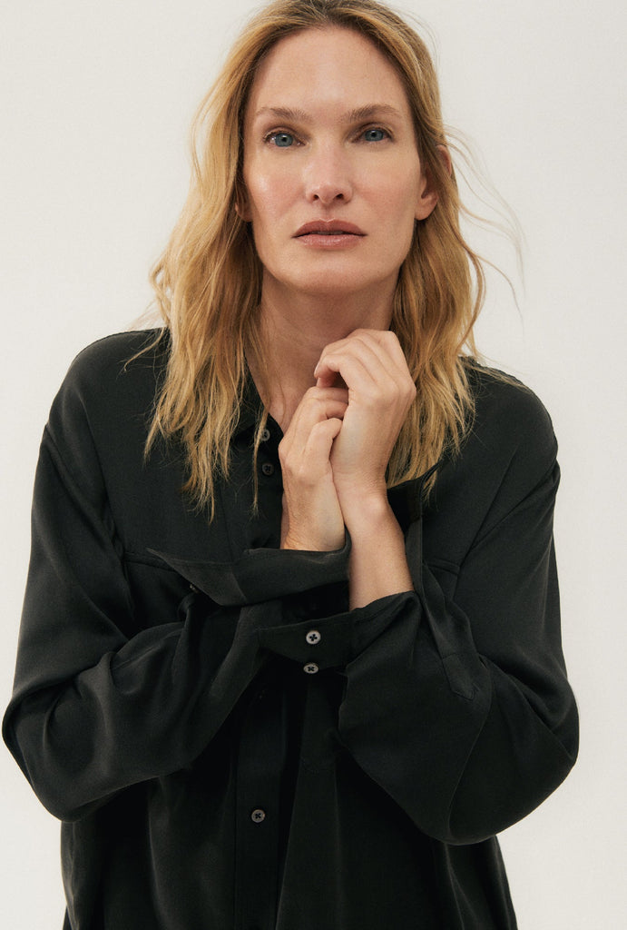 Silk Laundry - Boyfriend Silk Shirt -